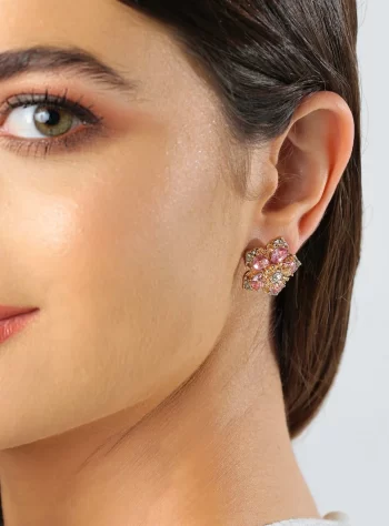 Blooming Crystal Flower Earrings