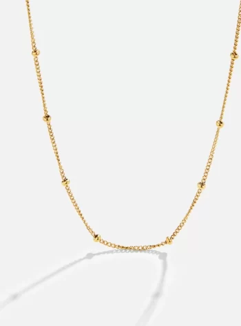 Niyah Bead Gold Chain Necklace