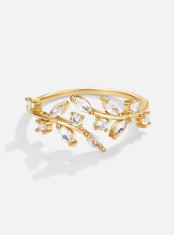 18K Crystal Vine Ring