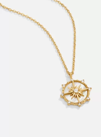 White Crystal Starburst Necklace