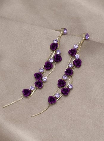 Rose Flower Drop Earrings