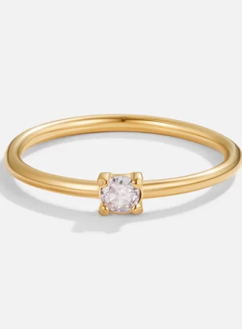 June Birthstone 18K Gold Ring
