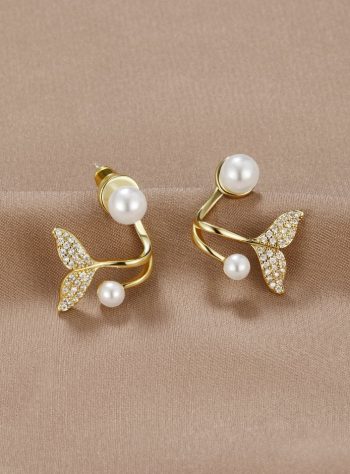 Mermaid Tail Pearl Earrings