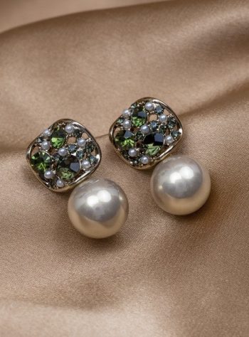 Luxe Crystal Pearl Earrings