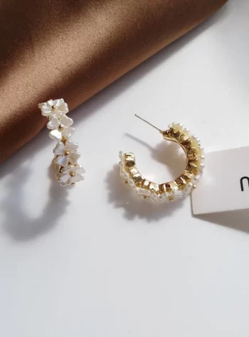 Mother Of Pearl Flower Earrings