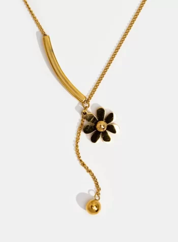 Golden Daisy Tassel Necklace