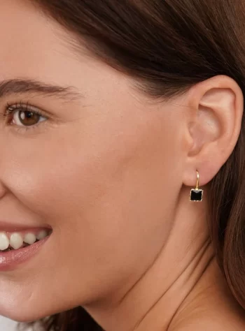 Piper Black Crystal Drop Earrings