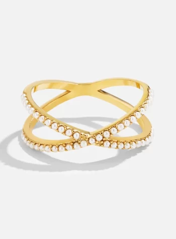 18K Gold & Pearl Infinity Ring