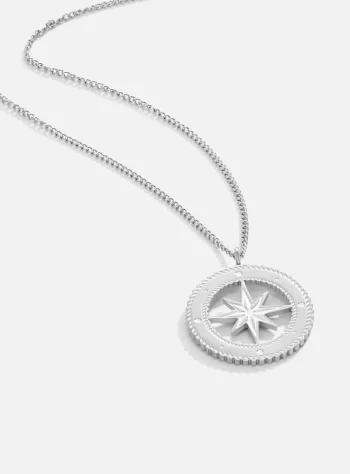Starburst Silver Coin Necklace