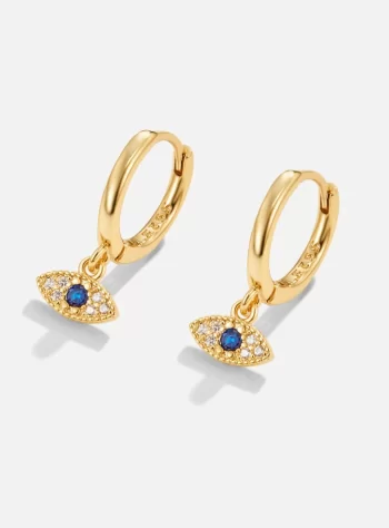 Blue Evil Eye Drop Earrings