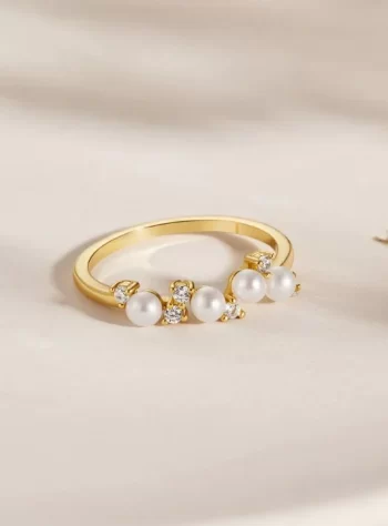 Serena Crystal & Pearl Ring
