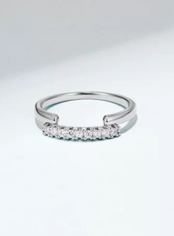 Elise Crystal Silver Ring