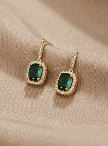 Evergreen Gold Crystal Earrings