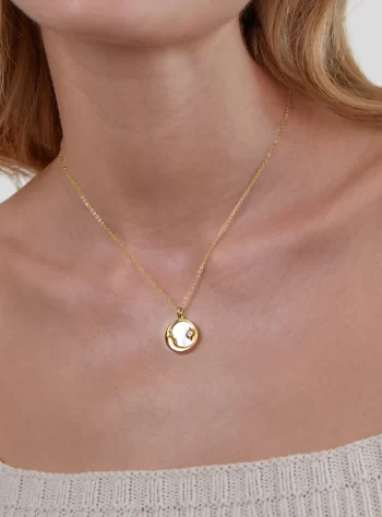 'Dreaming in the Clouds' Moon & Star Necklace