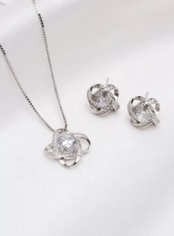 'Knotted Love' Sterling Silver Earrings