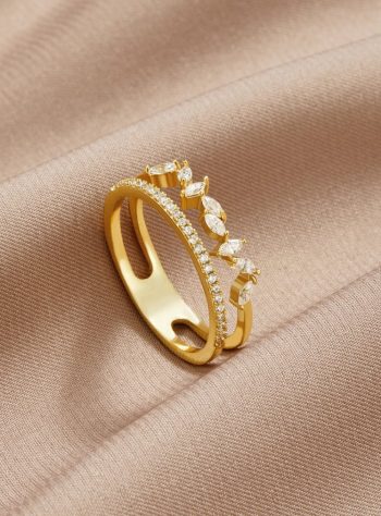 18K Gold Mia Crystal Ring