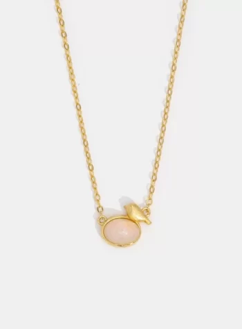 Golden Bird & Opal Necklace