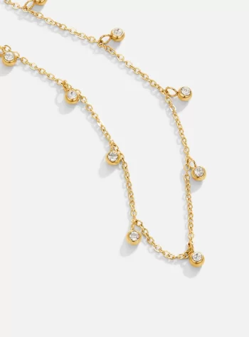 Raindrop Crystal Gold Necklace