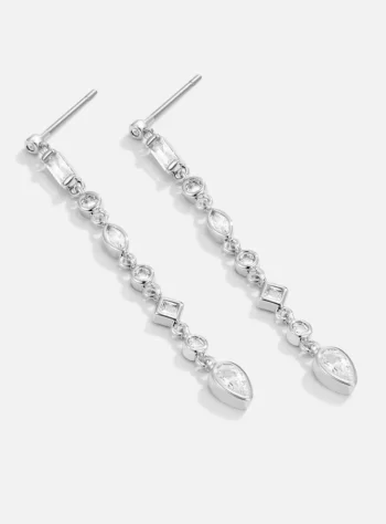 Gianna Silver Crystal Drop Earrings