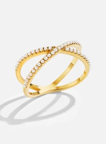 18K Gold & Pearl Infinity Ring