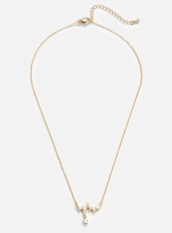 14K Gold Heartbeat Necklace
