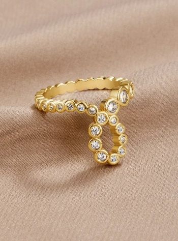 Crystal Infinity Twist Ring