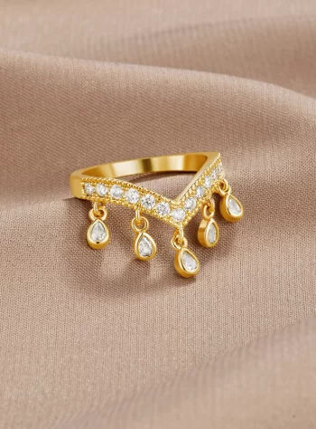 Naia Crystal Waterfall Ring