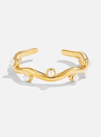 Wavey Pearl 18K Gold Ring