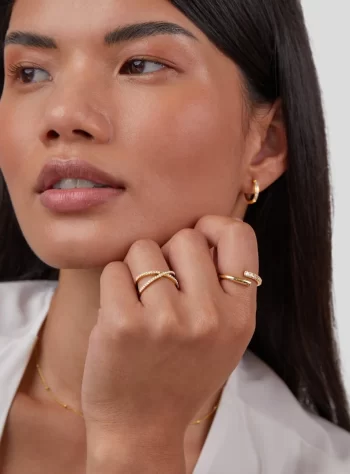 18K Gold & Pearl Infinity Ring
