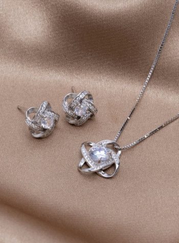 'Knotted Love' Sterling Silver Earrings