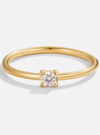 April Birthstone 18K Gold Ring