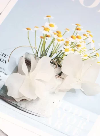 Bohemia Drop White Flower Earrings
