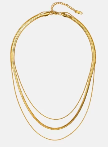 Gold Multi-Layered Chain Necklace