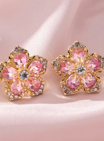 Blooming Crystal Flower Earrings