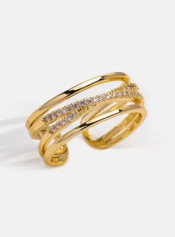 14K Gold Pia Crystal Ring