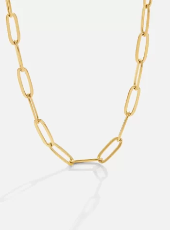 Paperclip Gold Necklace