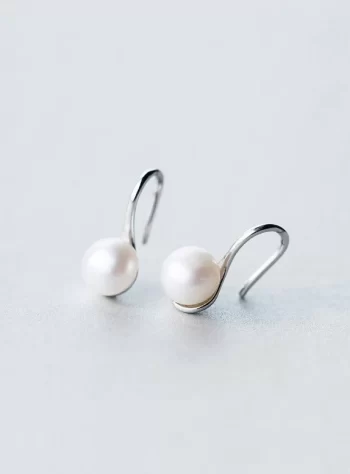 Danaya Pearl Drop Silver Earrings