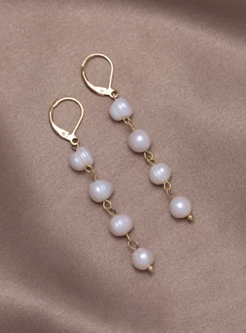 Golden Freshwater Pearl Earrings