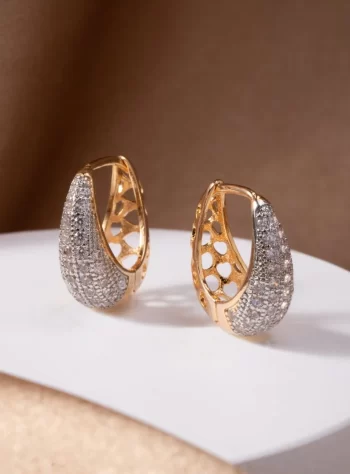 Audrey Crystal Hoop Earrings