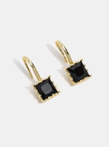 Piper Black Crystal Drop Earrings