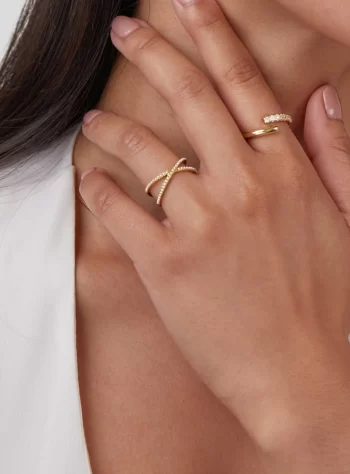 18K Gold & Pearl Infinity Ring
