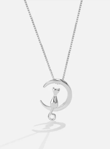 Cat & Moon Necklace