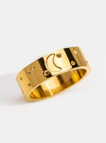 Starry Moonlight Gold Ring
