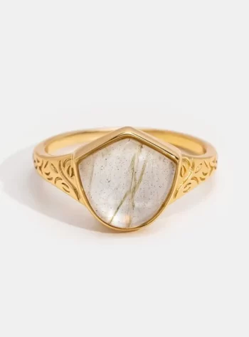 Natural Labradorite Stone Ring