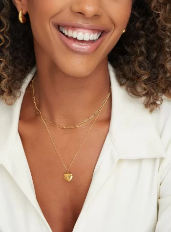 Heart & Paperclip Necklace