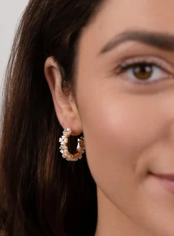 Mother Of Pearl Flower Earrings