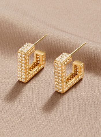 Amari Square Hoop Earrings