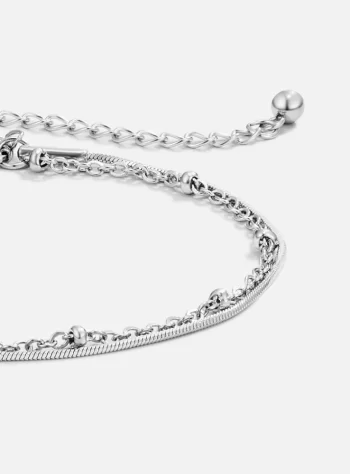 Pia Silver Layered Bracelet