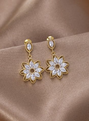 Crystal Sunflower Earrings