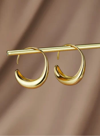 Classic Drop Hoop Earrings